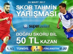 Türkiye Finlandiya Bahis Oranları 24.03.2017 Bet