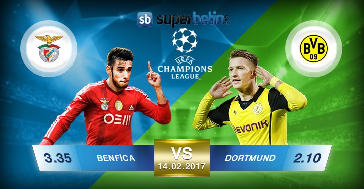 Benfica Borussia Dortmund Bahis Oranları 14.02.2017 Bet