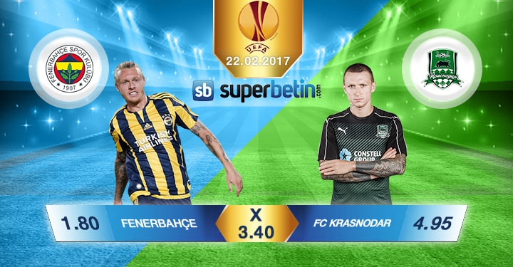 Fenerbahçe Krasnodar Bahis Oranları 22.02.2017 Bet