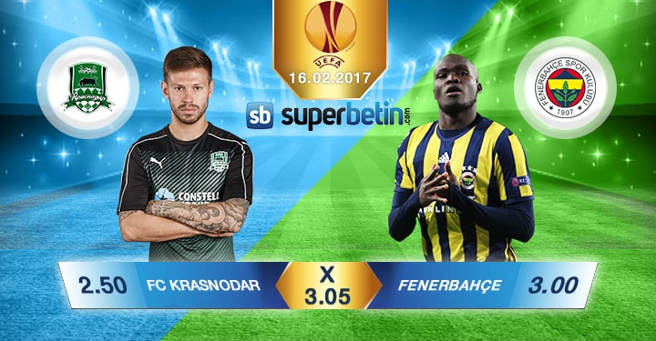 Krasnodar Fenerbahçe Bahis Oranları 16.02.2017 Bet